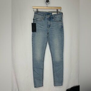 Rag & Bone Cate Mid-Rise Skinny Jeans Lou Light Wash WDD22H2650K5LO Womens 27